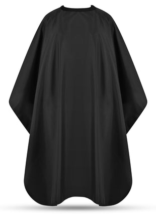 JSAZCKC Hair Cutting Cape with Adjustable Snap Closure, Professional Barber Cape, Large Size Haircut Salon Supplies for Men and Women - (Black)