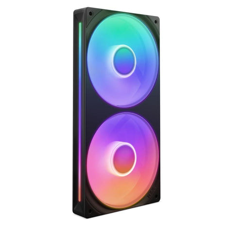 NZXT F240 RGB Core - 240mm Single-Frame RGB Fan Unit - Black | 240mm single-frame unit with two 120mm RGB fans on one cable. Speed and lighting controlled through CAM.