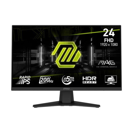 msi MAG 244F 24-inch 1920 x 1080 (FHD) Gaming Monitor, 200Hz, AMD FreeSync Premium, HDMI, DisplayPort, VESA, Tilt, Height Adjustable, Speaker, 0.5ms, Black
