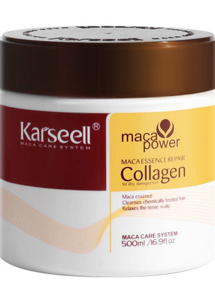 Karseell Collagen Hair Treatment Deep Repair Conditioning Argan Oil Collagen Hair Mask Essence for Dry Damaged Hair All Hair Types 16.90 oz 500ml