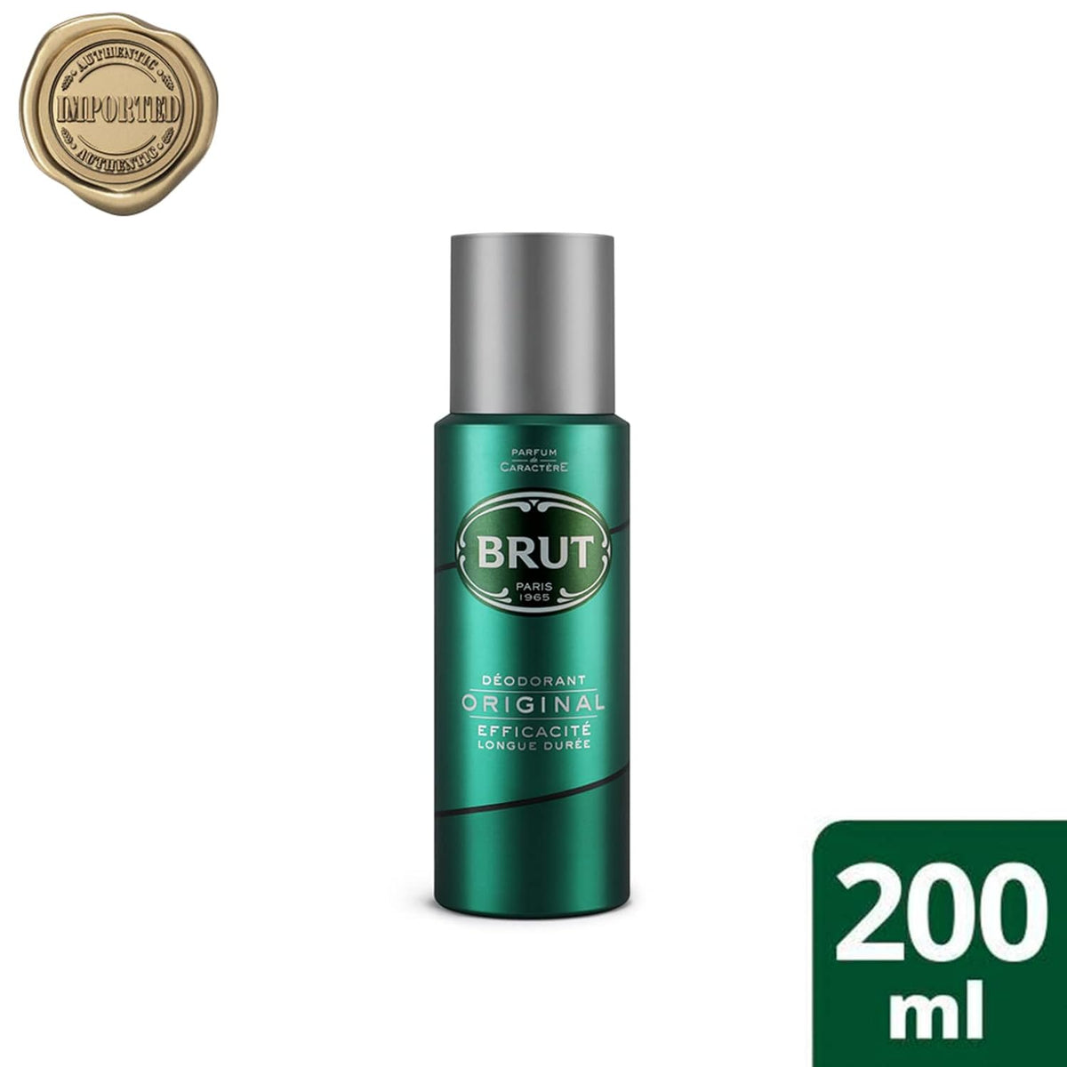 Brut Original Deodorant Body Spray for Men, Masculine Long-Lasting Deo with Fresh, Authentic Fragrance, Imported (200ml)