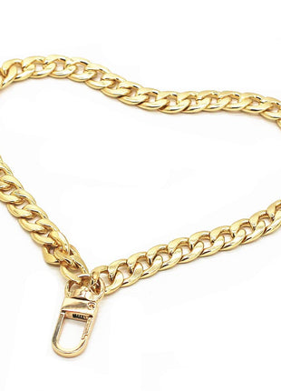 WEICHUAN 8 inch DIY Iron Flat Chain - Wrist Strap Wrist Chain Purse Straps Handbag Chains Accessories (Gold)