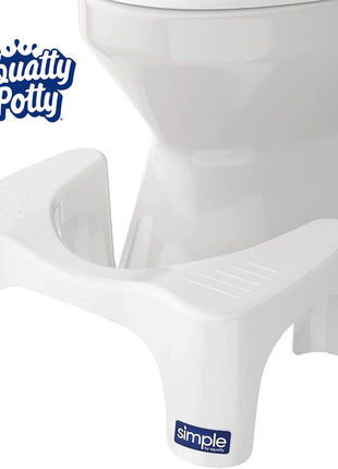 Squatty Potty Simple Curve Bathroom Toilet Stool 7" White | Squat Footrest Bathroom Stool for Improved Bowel Health and Natural Posture Lightweight with Sleek and Modern Design