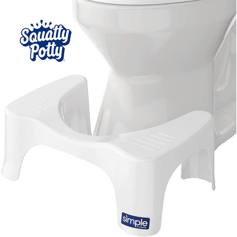 Squatty Potty Simple Curve Bathroom Toilet Stool 7" White | Squat Footrest Bathroom Stool for Improved Bowel Health and Natural Posture Lightweight with Sleek and Modern Design