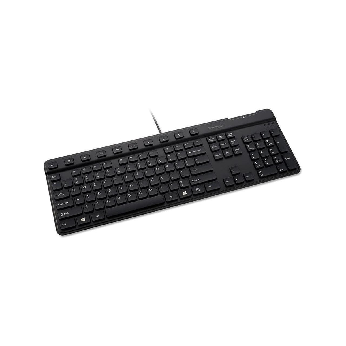 Kensington Simple Solutions Wired Keyboard with Smart Card Reader (CAC) (K55115US),Black