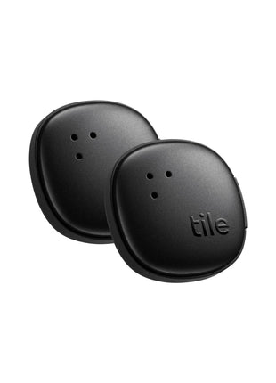 Life360 Tile Sticker - Small Bluetooth Tracker, Remote Finder and Item Locator for Bikes, Glasses and More. Both iOS and Android Compatible. Phone Finder. 2-Pack (Black)