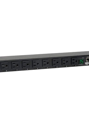 Tripp Lite 1.4kW Switched PDU, 120V, 15A, 8 5-15R, 5-15P, LX Platform Interface, 12ft Cord, 1URM TAA, 2 Year Warranty (PDUMH15NET2LX)