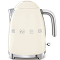SMEG 50's Retro Style 7 Cup Electric Water Kettle with Automatic Shutoff, Removable Base, and Water Indicator, KLF03CRUS, Cream