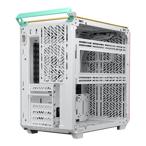 Cooler Master QUBE 500 Flatpack Macaron High Airflow Gaming ATX PC Mid-Tower, Customizable, Tempered Glass, Vertical GPU Mount, 365mm GPU Clearances, USB-C, Carrying Handle, Gem Mini