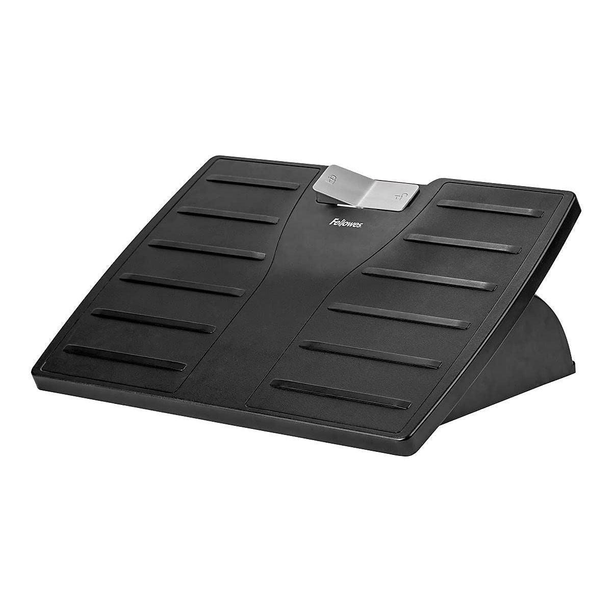 Adjustable Foot Rest,Tilt,17-1/2 quot;x13/18 quot;x4-3/8 quot;,Black/Silver