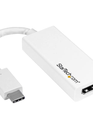 StarTech.com USB C to HDMI Adapter - White - 4K 60Hz - Thunderbolt 3 Compatible - USB Type C to HDMI Dongle Converter (CDP2HD4K60W)