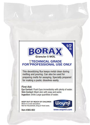 Borax Flux 1/2 Pound Melting Gold Silver Crucible Glaze Jewelry Casting 8oz