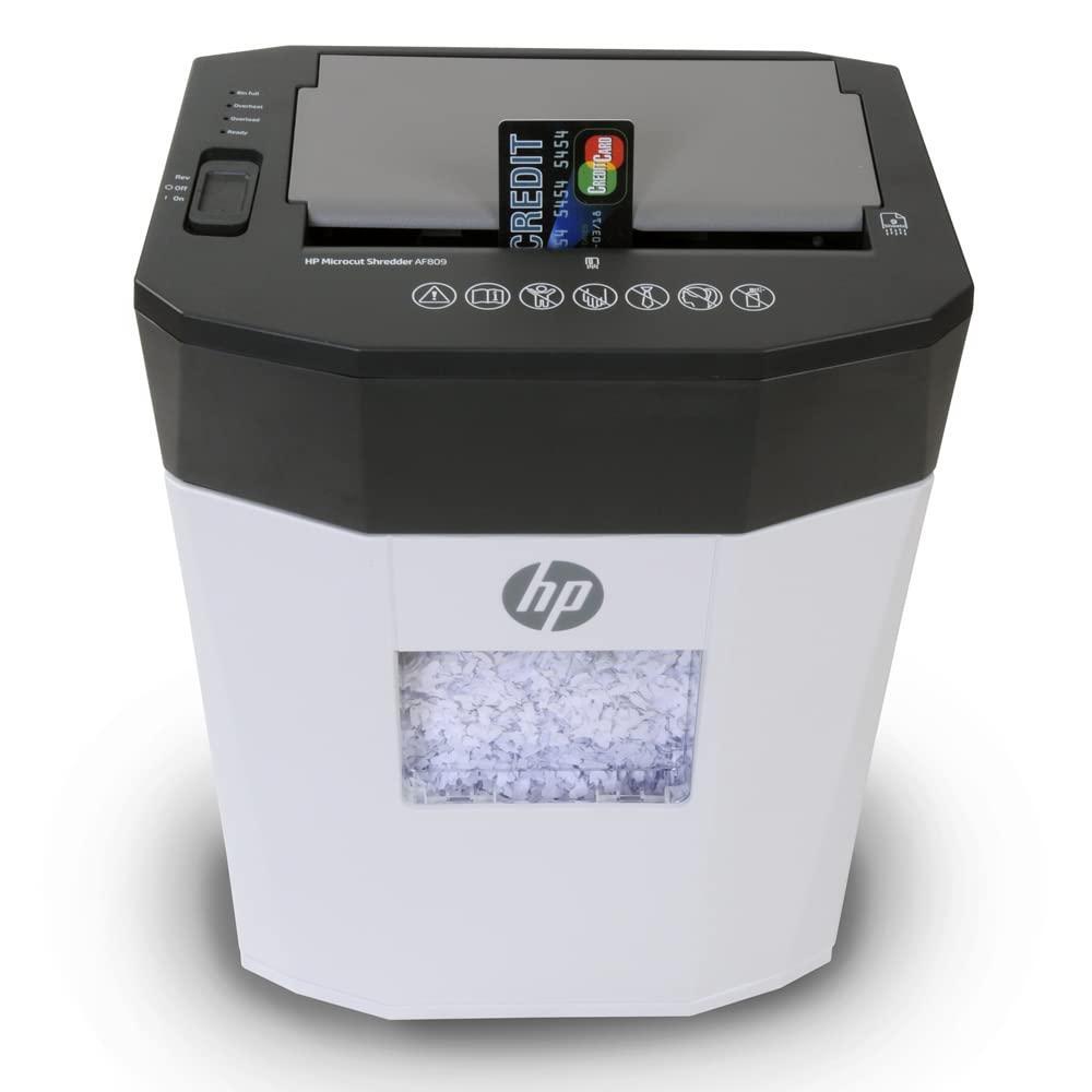 HP - Paper Shredder Micro Cut, 80-Sheet Auto Feed, Shreds Credit Cards & Staples, Heavy Duty Paper Shredder for Home Use with 3.8 Gallon Basket