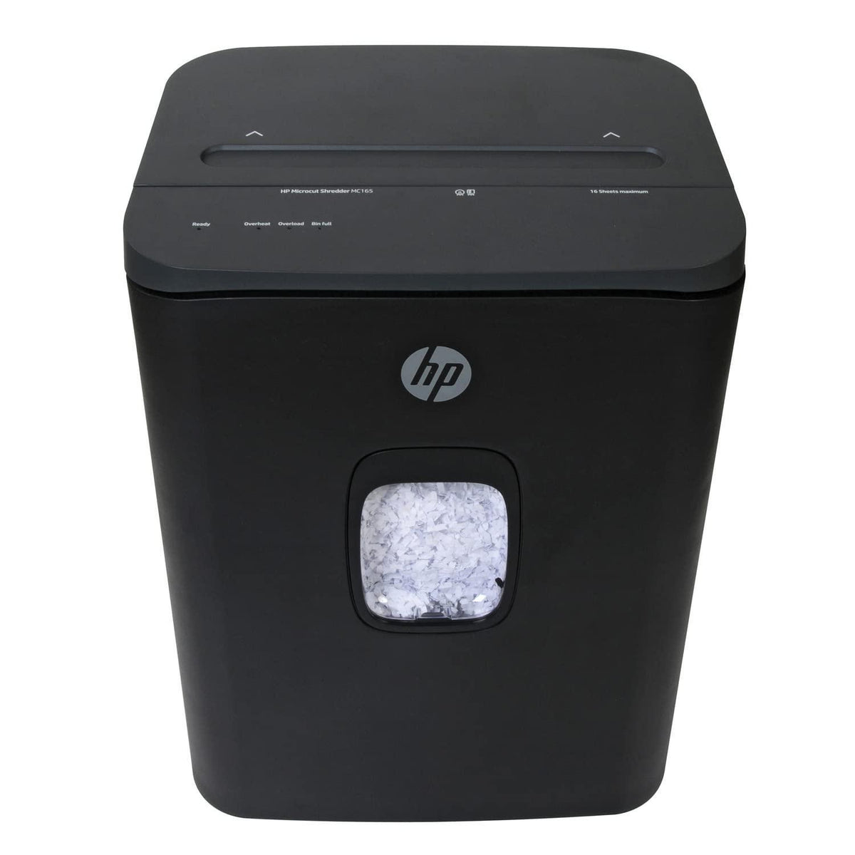 HP - Paper Shredder Micro Cut, 16-Sheet Manual Feed, Shreds Credit Cards & Staples, Heavy Duty Paper Shredder for Home Use with 7.4 Gallon Basket