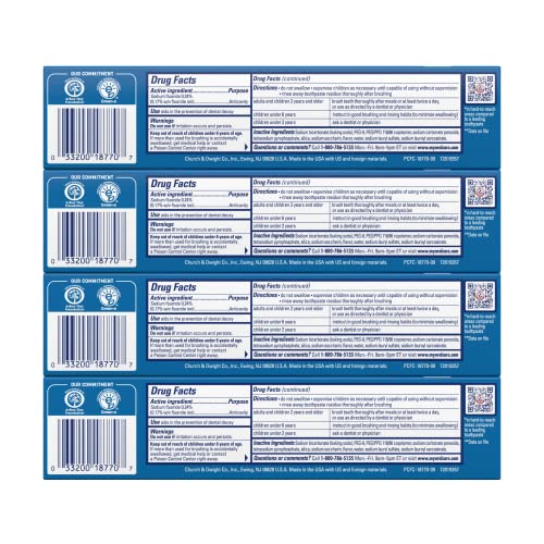 ARM & HAMMER Peroxicare Toothpaste for Gum Health, Baking Soda Toothpaste for Adults, Fluoride, Clean Mint, 6.0 oz (Pack of 4)