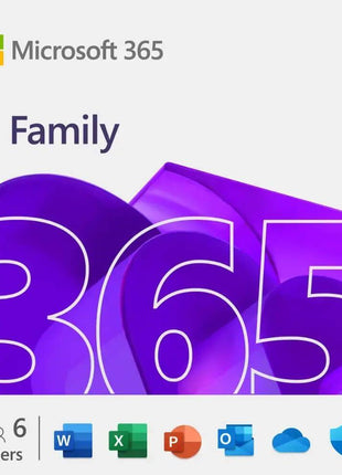 Microsoft 365 Family 1-Year Subscription for PC, Mac, iOS and Android, 6-User, Download