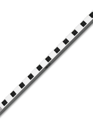 Vertical Power Strip, 12 Outlets, 1 1/2 x 36 x 1 1/2, 15 ft Cord, Silver