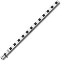 Vertical Power Strip, 12 Outlets, 1 1/2 x 36 x 1 1/2, 15 ft Cord, Silver