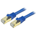 StarTech.com 15ft CAT6a Ethernet Cable - 10 Gigabit Shielded Snagless RJ45 100W PoE Patch Cord - 10GbE STP Network Cable w/Strain Relief - Blue Fluke Tested/Wiring is UL Certified/TIA (C6ASPAT15BL)