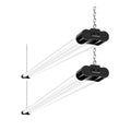hykolity 2 Pack 4FT Linkable LED Shop Light for Garage, 4400lm, 4FT 42W, 5000K Daylight LED Workbench Light Fixture with Plug, Hanging or Surface Mount, Black - ETL