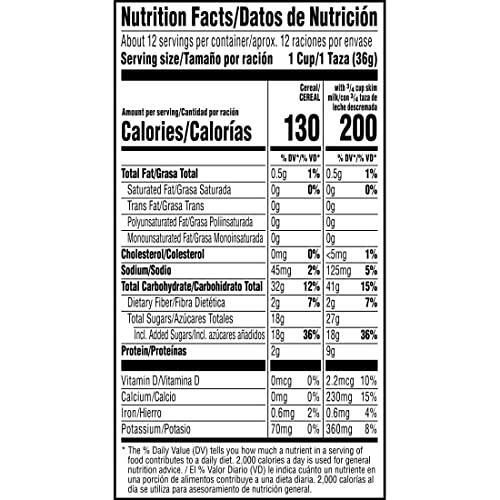 Kellogg's Honey Smacks Breakfast Cereal, Made with Whole Grain, Kids Snacks, Large Size, Original, 15.3oz Box (1 Box)
