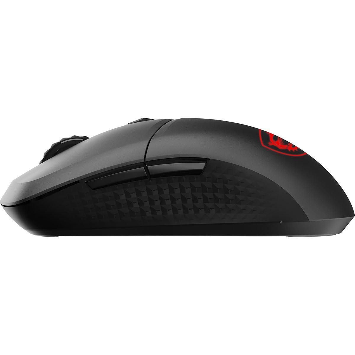 MSI Versa 300 W Gaming Mouse, 8000 DPI, 30M+ Clicks Kailh Switch, Optical Sensor, Ergonomic Ambitextrous Hand Design, RGB Light