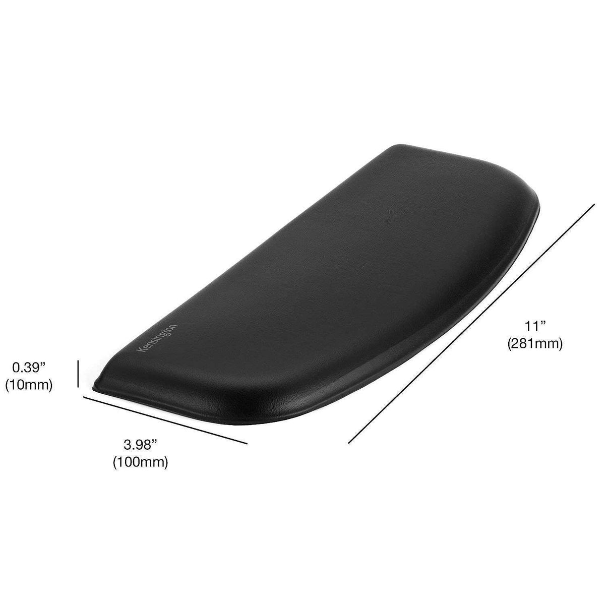 Kensington ErgoSoft Wrist Rest for Slim, Compact Keyboards, Black (K52801WW), 3.9 x 0.4 x 11.1 inches