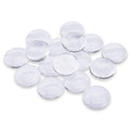 EFIVS ARTS 20PCS Transparent Glass Cabochons, Clear Glass Dome Tile Cabochon Half Round Flat Clear 1.57 Inch Non-calibrated Round for Photo Pendant Making DIY Decor Souvenir Gift