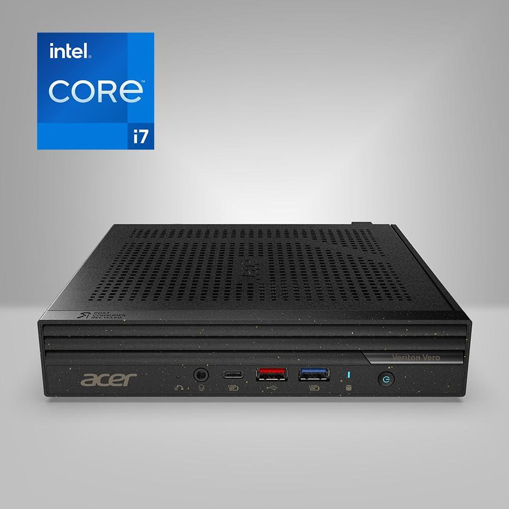 Acer Veriton Vero Mini VVN4690GT-I716G1 Desktop | Intel Core i7-12700T | 16 GB DDR4 | 1 TB PCIe 4.0 SSD | Wi-Fi 6E | USB KB & Mouse | Windows 10 Pro 64-bit (Free Upgrade to Windows 11 Pro 64-bit)