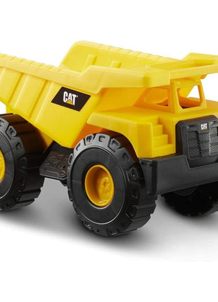 CAT Construction Toys, Construction Fleet 10" Dump Truck Toy - Heavy‐Duty Plastic, Working Tilting Bed & Free‐Rolling Wheels, Indoor/Outdoor Sandbox Truck for Toddlers & Kids Ages 2-6