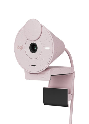 Logitech Brio 300 Full HD Webcam, auto Light Correction, Noise reducing mic, Privacy Shutter, USB-C, Works with Microsoft Teams, Google Meet, Zoom, for Streaming and Video Calling - Rose