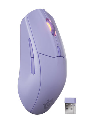 SteelSeries Rival 3 Wireless Gen 2 Gaming Mouse 鈥?2.4GHz and Bluetooth 鈥?18000 DPI TrueMove Air Optical Sensor 鈥?60 Million Click Durability 鈥?Light-Weight 鈥?100% PTFE Feet 鈥?Lavender