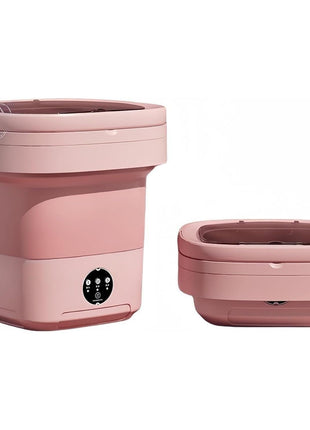 Portable Washing Machine, Mini Washer,16L Upgraded Large Capacity Foldable Washer.Deep Cleaning of Underwear, Baby Clothes and Other Small Clothes.Suitable for Apartments, Dormitories, Hotels.(Pink)