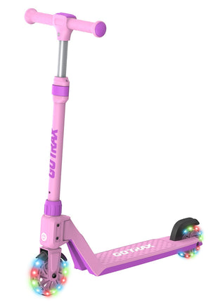 Gotrax K03 Kids Kick Scooter, LED Light, 2 Wheels for Boys & Girls 3+, Gift | Adjustable Handlebar, Easy Assembly, Lightweight, ABEC-7 Bearings, Wide Anti-Slip Deck, Rear Brake, Max Load 110 lbs, Pink