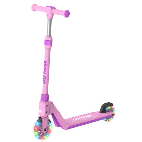 Gotrax K03 Kids Kick Scooter, LED Light, 2 Wheels for Boys & Girls 3+, Gift | Adjustable Handlebar, Easy Assembly, Lightweight, ABEC-7 Bearings, Wide Anti-Slip Deck, Rear Brake, Max Load 110 lbs, Pink