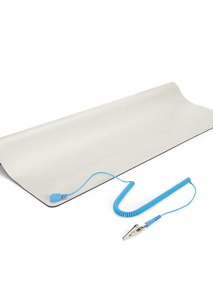 StarTech.com Anti-Static Mat - 25 inch x 27.5 inch Electrical Grounding Desk Pad - for Home or Work - Beige, TAA (M3013)
