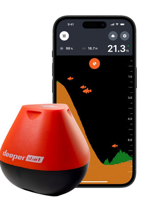 Deeper Start Fish Finder - Portable and Depth Finder for Recreational Fishing from Dock, Shore, Bank or Kayak | Castable Deeper Smart Sonar with Free User Friendly App