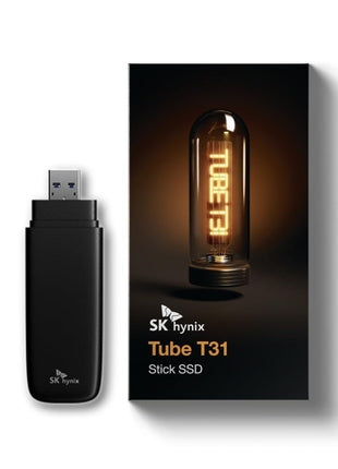 SK hynix Tube T31 1TB Stick Type SSD with DRAM | up to 1000MB/s | 10 Gbps | USB-A 3.2 Gen2 | External Solid State Flash Drive Compatible with PS4, PS5, Xbox, Window PC & Mac