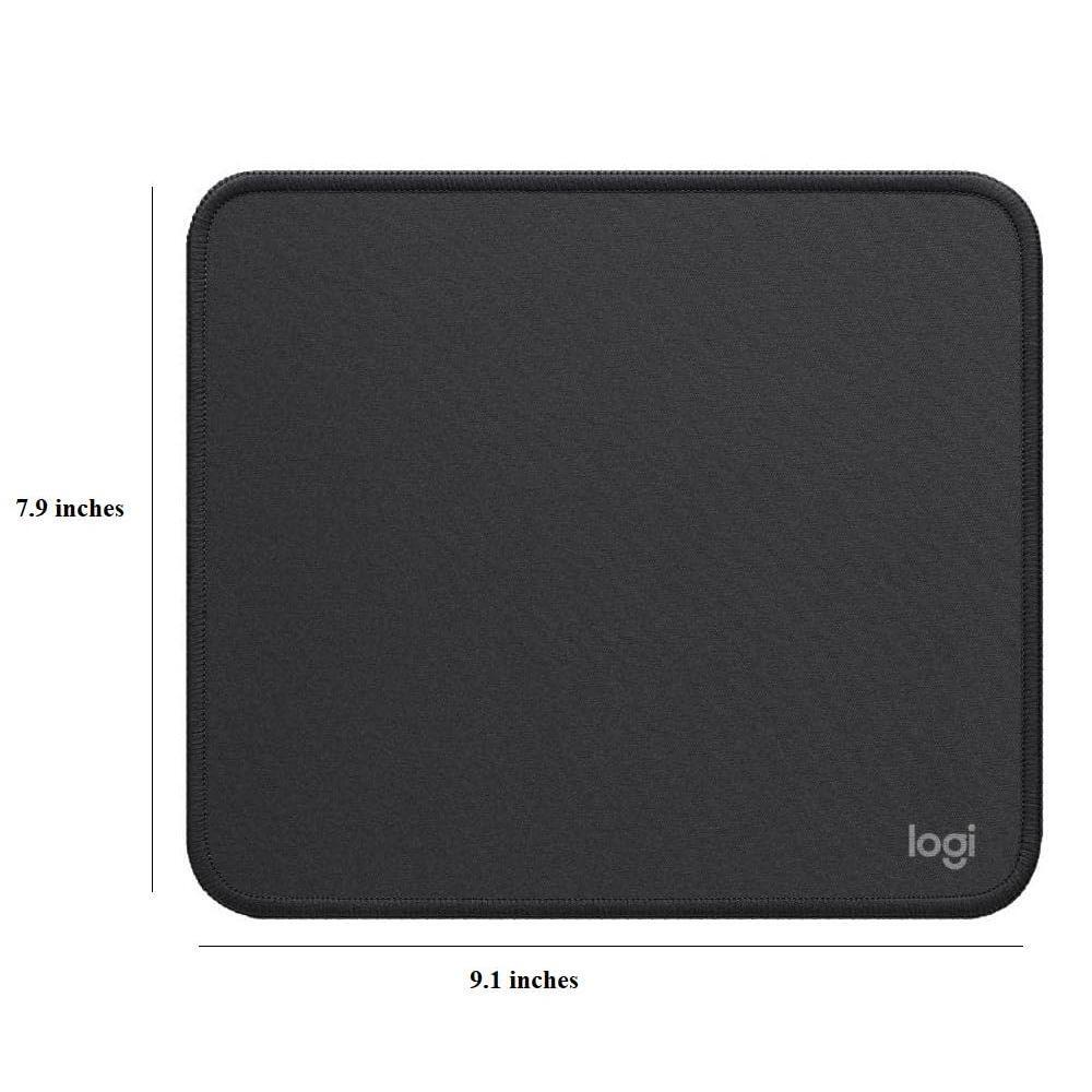 Logitech Mouse Pad - Studio Series, Computer Mouse Mat with Anti-Slip Rubber Base, Easy Gliding, Spill-Resistant Surface, Durable Materials, Portable, in a Fresh Modern Design, Graphite