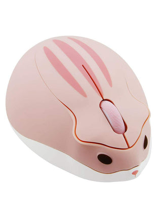 2.4GHz Wireless Mouse Cute Hamster Shape Less Noice Portable Mobile Optical 1200DPI USB Mice Cordless Mouse for PC Laptop Computer Notebook MacBook Gaming Kids Girl Men Women Adults Gift (Pink)