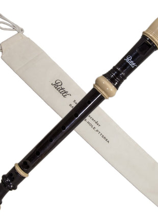 Paititi Soprano Recorder 8-Hole With Cleaning Rod  Carrying Bag, Creamy/Black Color, Key of C