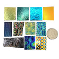 Assorted Fusible Dichroic Glass on Black & Clear Backing - COE 90-2 Oz.