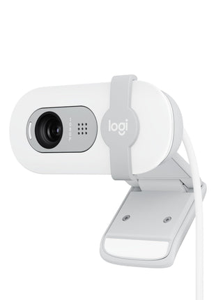 Logitech Brio 100 Full HD 1080p Webcam for Meetings, Streaming, Desktop, Laptop, PC - Built-in Mic, Shutter, USB-A, Teams, Zoom - Off-White