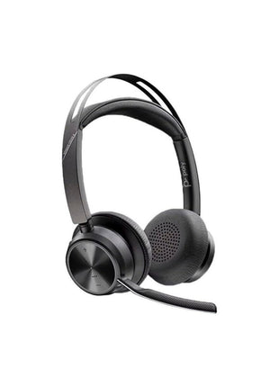 Poly Voyager Focus 2 Microsoft Teams Certified USBC-C Headset + USB-C/A Adapter - Microsoft Teams Certification - Google Assistant, Siri - Stereo - USB Type C - Wired/Wireless - Bluetooth - 298.6 ft -