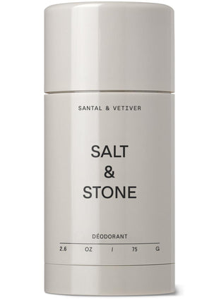 Salt & Stone Aluminum-Free Deodorant, Women & Men Santal & Vetiver 2.6 oz | Extra Strength 48 Hour Protection, Gender Neutral Scent, Made with Niacinamide, Spirulina, Magnesium & Antioxidants