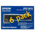 1 X Value Pack of 6 Epson BLACK RIBBON CASSETTE FOR M-160 (ERC-09B)