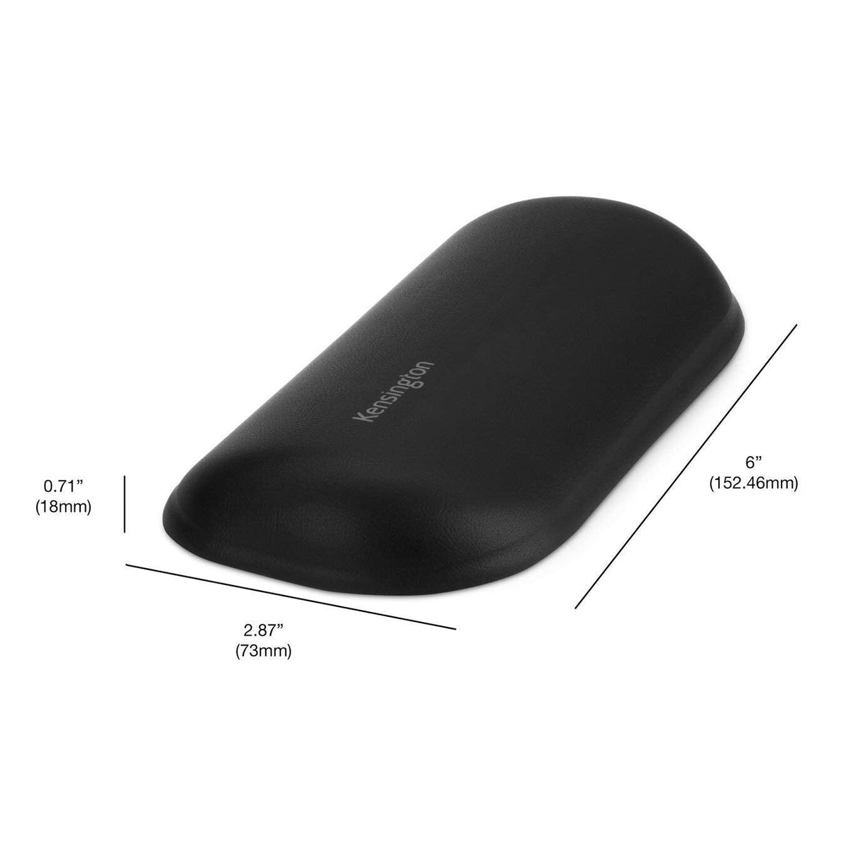 Kensington ErgoSoft Wrist Rest for Standard Mouse, Black (K52802WW), 2.9 x 0.7 x 6 inches