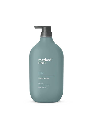 method Men Body Wash, Sea and Surf Scent, 28 fl oz | Soothing Formula, Leaves Skin Feeling Soft & Moisturized, Rich Lather, Made Without Parabens