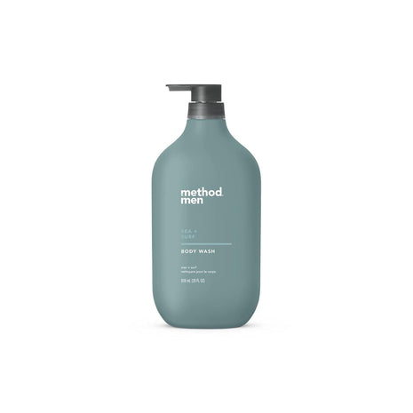 method Men Body Wash, Sea and Surf Scent, 28 fl oz | Soothing Formula, Leaves Skin Feeling Soft & Moisturized, Rich Lather, Made Without Parabens