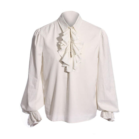 Bbalizko Mens Pirate Shirt Ruffle Victorian Renaissance Steampunk Vampire Poet Shirts Gothic Medieval Costume